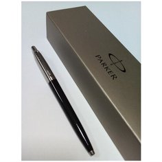 Ручка шариковая PARKER "Jotter Plastic CT", корпус черный, детали из нержавеющей стали, синяя, R0033010