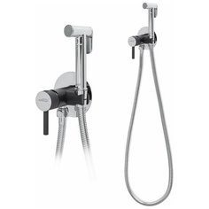 Смеситель встраиваемый с гигиеническим душем Hansberge NORDIC H3099BC Black/Chrome