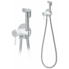 Смеситель встраиваемый с гигиеническим душем Hansberge NORDIC H3099W White/Chrome