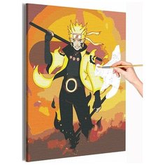 Наруто / Магия Аниме Раскраска картина по номерам на холсте с неоновыми красками