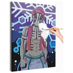 Аказа. Аниме Демоны Раскраска картина по номерам на холсте с неоновыми красками