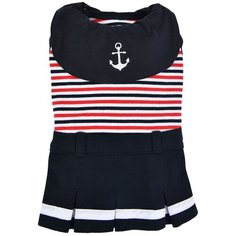 Платье для собак Puppia Nautical S синий