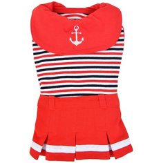 Платье для собак Puppia Nautical M красный