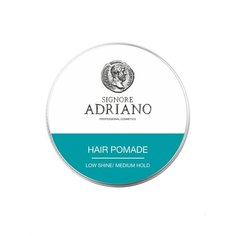 Помада для укладки волос на водной основе "Hair pomade medium" SIGNORE ADRIANO, средняя фиксация для естественных и подвижных укладок 60 г.