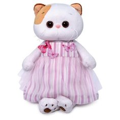 Мягкая игрушка Basik&Co Кошечка Ли-Ли в платье с бабочками 24 см Budi Basa Collection
