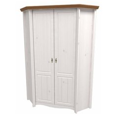 Шкаф Милано угловой белый/антик Дом Мебели из сосны