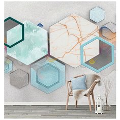 M03503 Фотообои Флизелиновые с виниловым покрытием Поверхности "3Д Мрамор" 300х270 см Barton Wallpapers