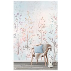 N01302 Фотообои Флизелиновые с виниловым покрытием Природа Акварель "Листья" 200х270 см Barton Wallpapers