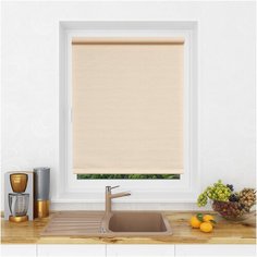 Рулонная штора LM DECOR "Шайн" 06 бежевый 78х160