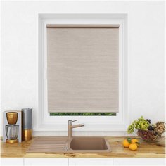 Рулонная штора LM DECOR "Шайн" 04 серо-бежевый 130х170