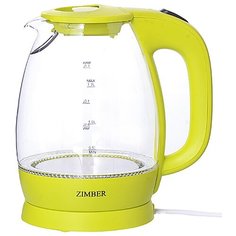 Чайник электрический / Стеклянный / Зеленый / 1,7л Zimber.