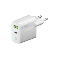 Зарядное устройство Deppa СЗУ USB-C + USB A, PD 3.0, QC 3.0, 20W, белый.