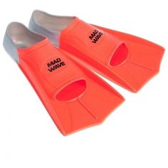 Короткие тренировочные ласты FINS TRAINING Mad Wave красный - размер 35-36