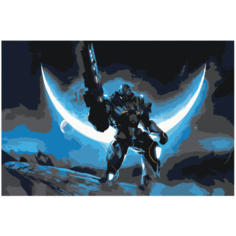 Живопись по номерам, 40 x 60, "Робот"