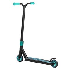 Детский трюковой самокат YEZZ Start MS-160, черный/аквамариновый