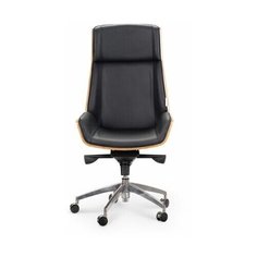 Компьютерное кресло Norden Патио черная экокожа/ алюминиевая крестовина