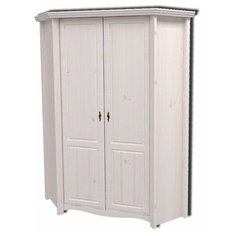 Шкаф Милано угловой белый/белый Дом Мебели из сосны