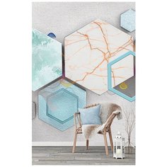 M03502 Фотообои Флизелиновые с виниловым покрытием Поверхности "3Д Мрамор" 200х270 см Barton Wallpapers