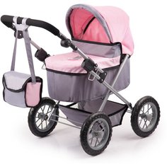 Коляска для кукол Тренди серо-розовая 13008AA Bayer