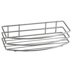 Полка CHROM LINE одинарная из проволоки с бортиком, нержавеющая сталь, 255x60x120 мм, хром, Sapho