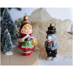 Ёлочная игрушка. Подарочный набор "Девочка в красной шапочке и волк серый" Elita