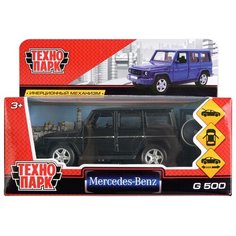 Машинка металлическая ТМ ТехноПарк "MERCEDES-BENZ G-CLASS" 12 см.чёрный, инерционный