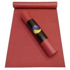 Коврик для йоги RamaYoga Yin-Yang Studio, 183х60х0.3 см бордовый однотонный
