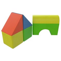 Мягкий игровой комплекс ROMANA Теремок мини, желтый/зеленый/красный