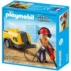 Набор с элементами конструктора Playmobil City Action 5472 Строитель с отбойным молотком