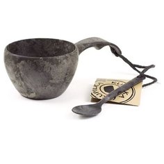 Чашка кукса KUPILKA 21 с чайной ложкой, в упаковке (Kelo)