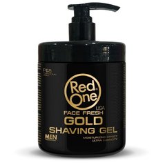 RedOne Гель для бритья с дозатором Shaving Gel Face Fresh GOLD, 1000 мл