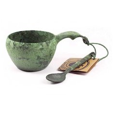 Чашка кукса KUPILKA 21 с чайной ложкой, в упаковке (Conifer)