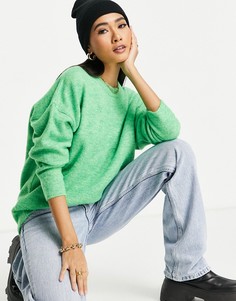 Зеленый джемпер в стиле oversized с пышными рукавами ASOS DESIGN-Зеленый цвет