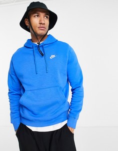 Худи синего цвета Nike Club-Голубой