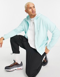 Светло-голубой худи на молнии Nike Club