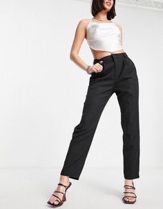 Черные брюки прямого кроя In The Style x Jac Jossa-Черный цвет