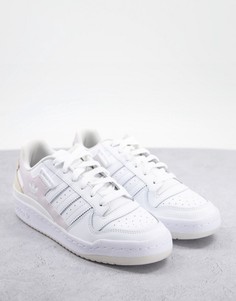 Белые низкие кроссовки с переливающимися вставками adidas Originals Forum-Белый