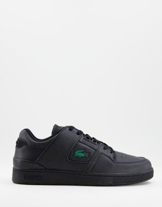 Черные кожаные кроссовки Lacoste Court Cage-Черный цвет