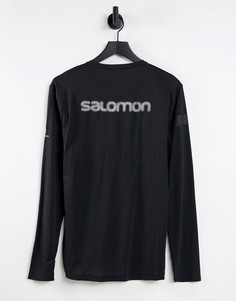 Черный лонгслив Salomon Agile-Черный цвет