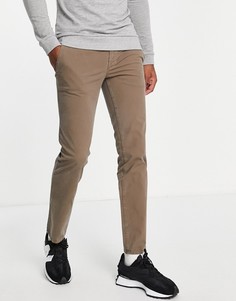 Узкие брюки BOSS Casual Schino-Светло-бежевый цвет