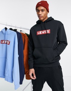Худи черного цвета с прямоугольным логотипом Levis-Черный цвет Levis®