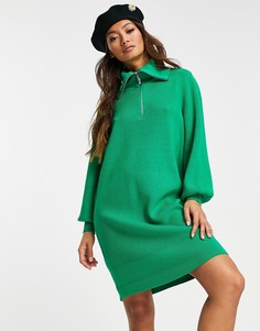 Зеленое трикотажное платье-водолазка Y.A.S-Зеленый цвет