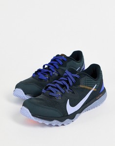 Синие кроссовки для бега по пересеченной местности Nike Running Juniper-Голубой
