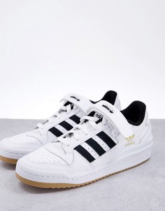 Белые низкие кроссовки на резиновой подошве adidas Originals Forum-Белый