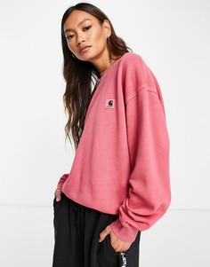 Свободный свитшот с логотипом на груди (от комплекта) Carhartt WIP-Розовый цвет