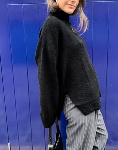 Oversized-джемпер черного цвета с высоким воротником Vero Moda-Черный цвет