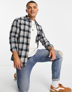 Синяя рубашка в клетку Topman-Голубой