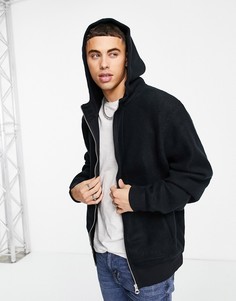 Куртка черного цвета из флиса River Island Prolific-Черный цвет