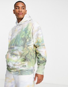 Худи с акварельным принтом от комплекта Topman-Разноцветный