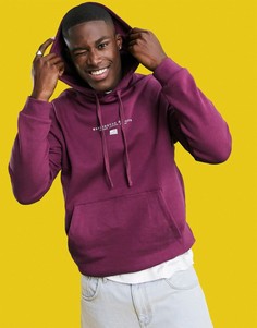 Худи бордового цвета из смесового органического хлопка с надписью "Washington City" ASOS DESIGN-Красный